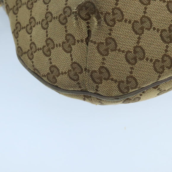 GUCCI Sherry Line GG Canvas Shoulder Bag Beige Gray pink 181092 Auth ep6891