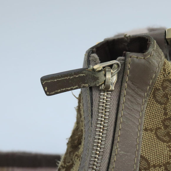 GUCCI Sherry Line GG Canvas Shoulder Bag Beige Gray pink 181092 Auth ep6891