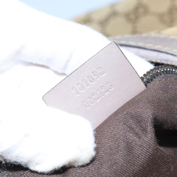 GUCCI Sherry Line GG Canvas Shoulder Bag Beige Gray pink 181092 Auth ep6891