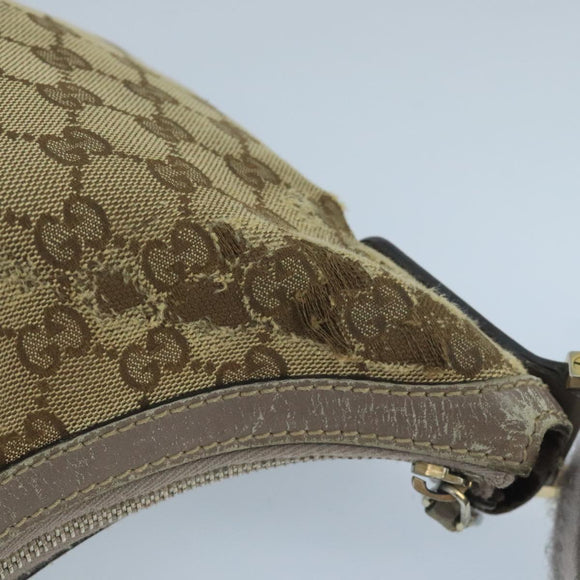 GUCCI Sherry Line GG Canvas Shoulder Bag Beige Gray pink 181092 Auth ep6891