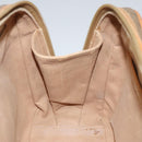 GUCCI Micro GG Supreme Hand Bag PVC Leather Beige Gold Auth ep6917-18