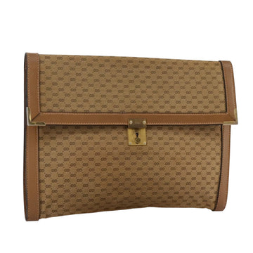 GUCCI Micro GG Canvas Clutch Bag Beige Auth ep6918