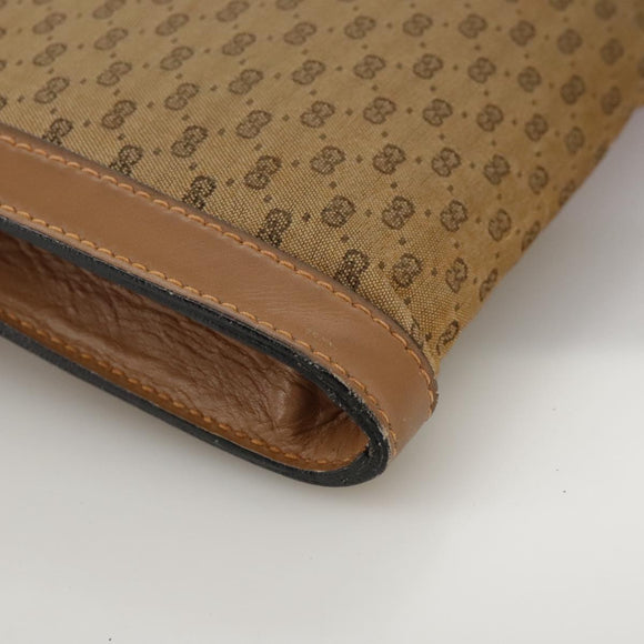 GUCCI Micro GG Canvas Clutch Bag Beige Auth ep6918