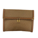 GUCCI Micro GG Canvas Clutch Bag Beige Auth ep6918-13