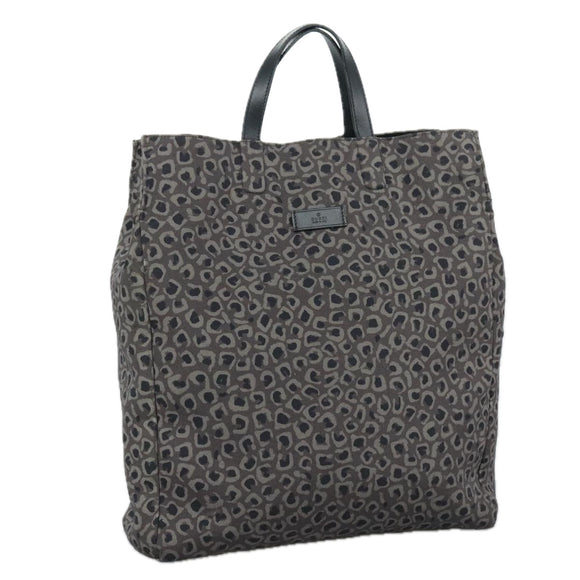 GUCCI Tote Bag Canvas Black Auth ep6974