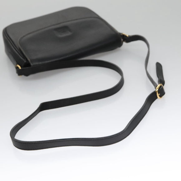 Burberrys Shoulder Bag Leather Black Auth ep6980