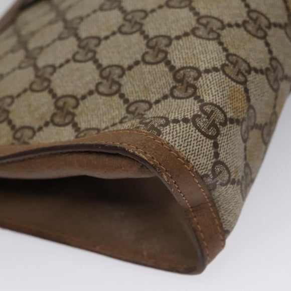 GUCCI GG Supreme Web Sherry Line Clutch Bag PVC Beige Red 89 01 033 Auth ep6982