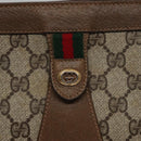 GUCCI GG Supreme Web Sherry Line Clutch Bag PVC Beige Red 89 01 033 Auth ep6982-8