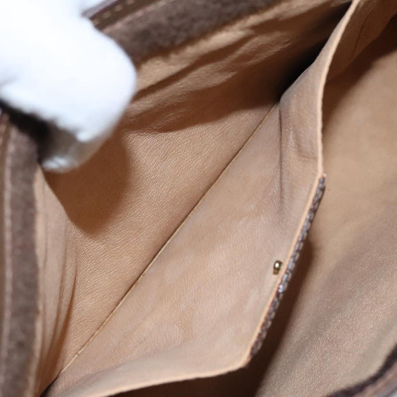 GUCCI GG Supreme Web Sherry Line Clutch Bag PVC Beige Red 89 01 033 Auth ep6982