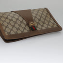 GUCCI GG Supreme Web Sherry Line Clutch Bag PVC Beige Red 89 01 033 Auth ep6982-6
