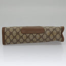 GUCCI GG Supreme Web Sherry Line Clutch Bag PVC Beige Red 89 01 033 Auth ep6982-7