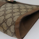 GUCCI GG Supreme Web Sherry Line Clutch Bag PVC Beige Red 89 01 033 Auth ep6982-8