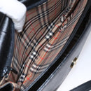 Burberrys Shoulder Bag Leather Black Gold Auth ep6988-11