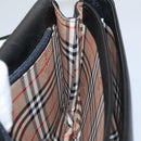 Burberrys Shoulder Bag Leather Black Gold Auth ep6988-17