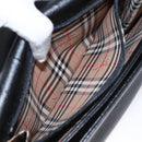 Burberrys Shoulder Bag Leather Black Gold Auth ep6988-19