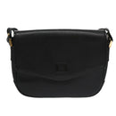 Burberrys Shoulder Bag Leather Black Gold Auth ep6988-2