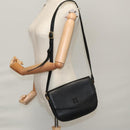 Burberrys Shoulder Bag Leather Black Gold Auth ep6988-22