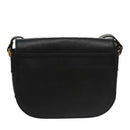 Burberrys Shoulder Bag Leather Black Gold Auth ep6988-3