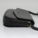 Burberrys Shoulder Bag Leather Black Gold Auth ep6988-4