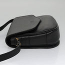 Burberrys Shoulder Bag Leather Black Gold Auth ep6988-4