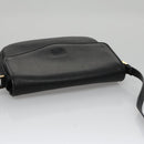 Burberrys Shoulder Bag Leather Black Gold Auth ep6988-6