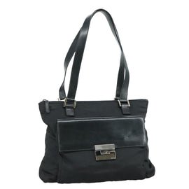 GUCCI Tote Bag Nylon Black Silver 000 1705 0571 Auth ep6991