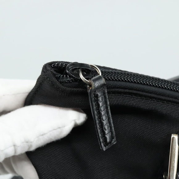 GUCCI Tote Bag Nylon Black Silver 000 1705 0571 Auth ep6991