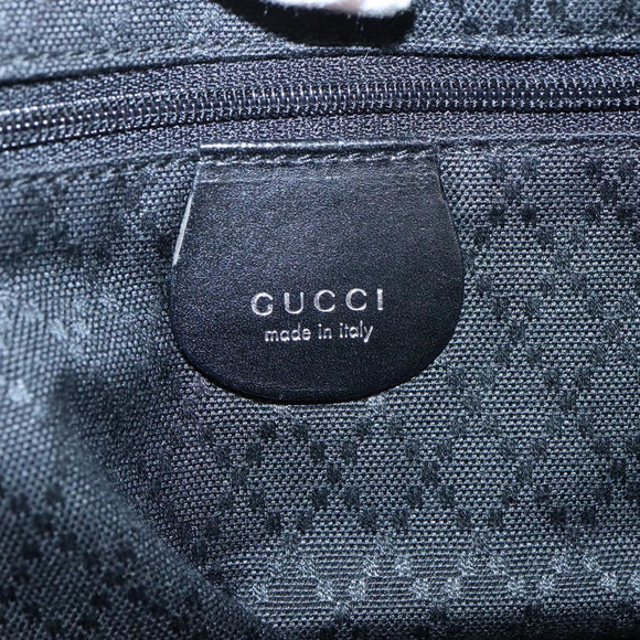 GUCCI Tote Bag Nylon Black Silver 000 1705 0571 Auth ep6991