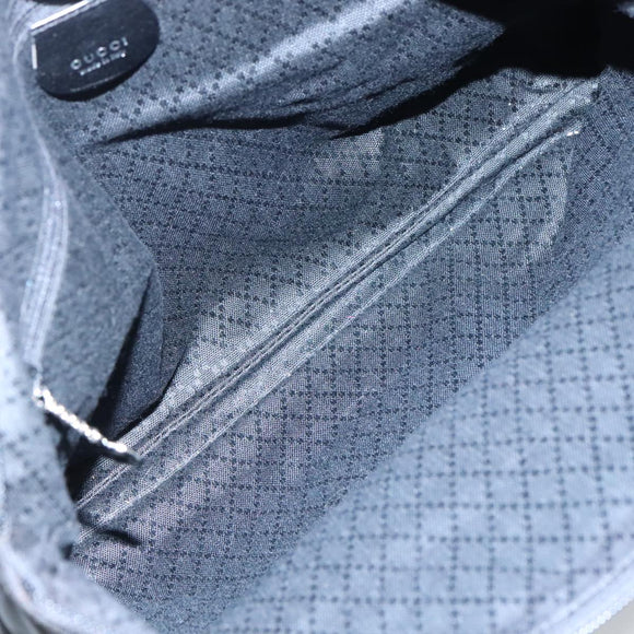 GUCCI Tote Bag Nylon Black Silver 000 1705 0571 Auth ep6991