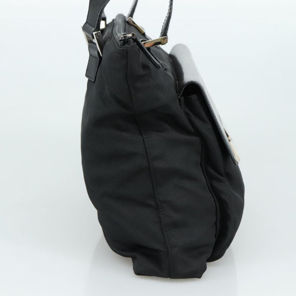 GUCCI Tote Bag Nylon Black Silver 000 1705 0571 Auth ep6991