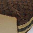 GUCCI GG Canvas Sherry Line Tote Bag Brown 31243 Auth ep7003-10