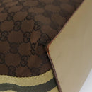 GUCCI GG Canvas Sherry Line Tote Bag Brown 31243 Auth ep7003-14