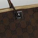 GUCCI GG Canvas Sherry Line Tote Bag Brown 31243 Auth ep7003-17