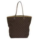 GUCCI GG Canvas Sherry Line Tote Bag Brown 31243 Auth ep7003-13