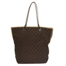 GUCCI GG Canvas Sherry Line Tote Bag Brown 31243 Auth ep7003-2