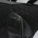 GUCCI GG Canvas Tote Bag Outlet Black Silver 180449 Auth ep7007-9