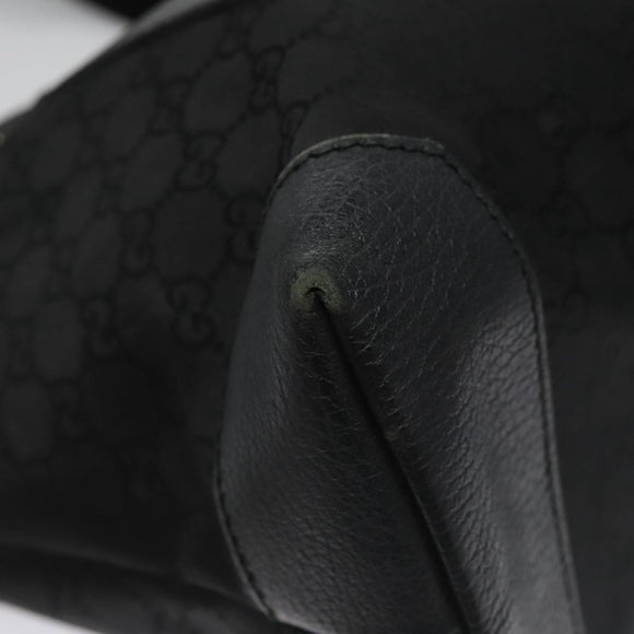 GUCCI GG Canvas Tote Bag Outlet Black Silver 180449 Auth ep7007