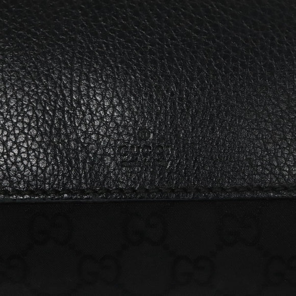 GUCCI GG Canvas Tote Bag Outlet Black Silver 180449 Auth ep7007