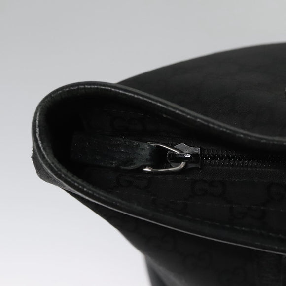 GUCCI GG Canvas Tote Bag Outlet Black Silver 180449 Auth ep7007