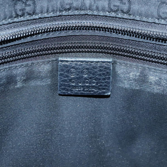 GUCCI GG Canvas Tote Bag Outlet Black Silver 180449 Auth ep7007
