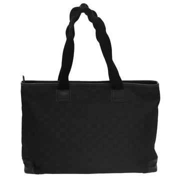 GUCCI GG Canvas Tote Bag Outlet Black Silver 180449 Auth ep7007 - 0