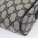 GUCCI GG Supreme Sherry Line Shoulder Bag PVC Leather Navy Red Auth ep7021-16