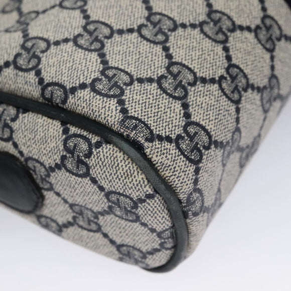 GUCCI GG Supreme Sherry Line Shoulder Bag PVC Leather Navy Red Auth ep7021