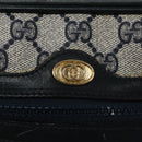 GUCCI GG Supreme Sherry Line Shoulder Bag PVC Leather Navy Red Auth ep7021-18