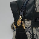 GUCCI GG Supreme Sherry Line Shoulder Bag PVC Leather Navy Red Auth ep7021-9