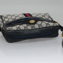 GUCCI GG Supreme Sherry Line Shoulder Bag PVC Leather Navy Red Auth ep7021-6