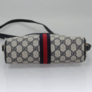 GUCCI GG Supreme Sherry Line Shoulder Bag PVC Leather Navy Red Auth ep7021-5