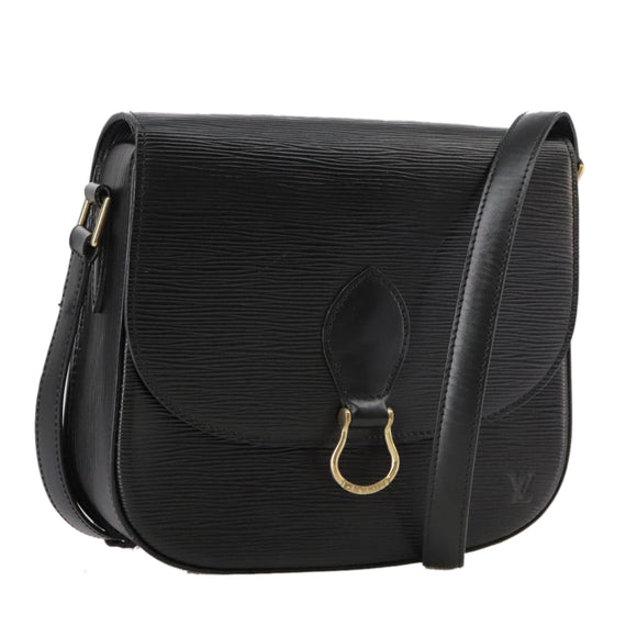 LOUIS VUITTON Epi Saint Cloud GM Shoulder Bag Black Noir M52192 LV Auth ep7029