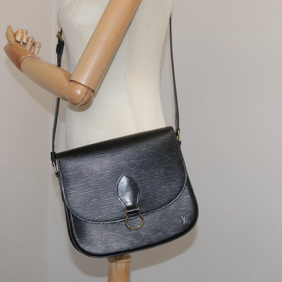 LOUIS VUITTON Epi Saint Cloud GM Shoulder Bag Black Noir M52192 LV Auth ep7029