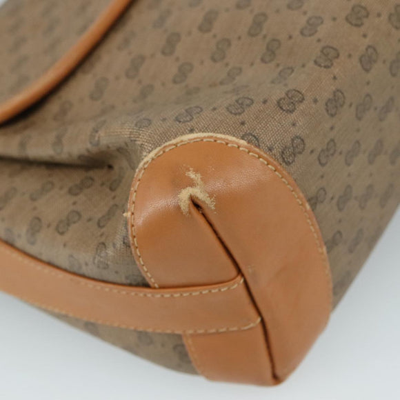 GUCCI Micro GG Supreme Shoulder Bag PVC Beige Gold Auth ep7034